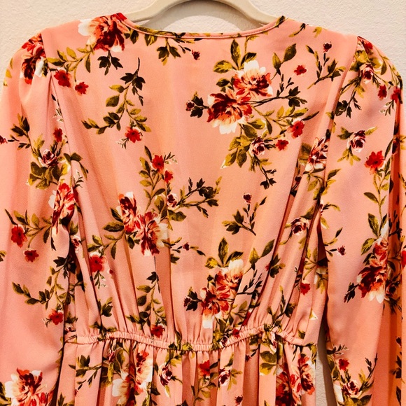 Xhilaration Pink Floral Faux Wrap Dress – XS - Picture 10 of 11